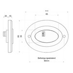 Zeichnung der Türklingel aus Edelstahl KT-106.1