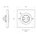 Zeichnung der Türklingel aus Edelstahl KT-103.1
