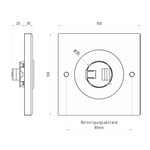 Zeichnung der Türklingel aus Edelstahl KT-103.2