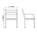 Gartenmöbel Edelstahl, Stuhl "Nizza" Zeichnung