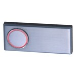 Türklingel aus Edelstahl mit rotem Leuchtring