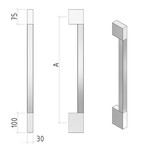 Türgriff Bügelgriff Eckig SG-150